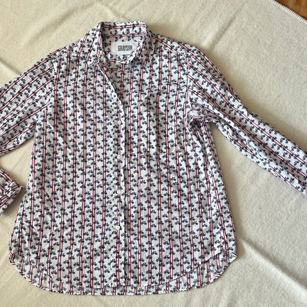 Grayson Hero Bicycle Button Up Shirt - Anthropologie Size Small